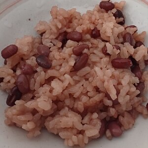 白米と小豆でお赤飯